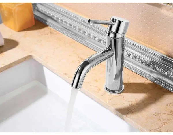 REA-B4101 - Miscelatore per lavabo LUNGO 16,5 cm cromo lucido