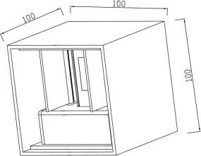 Immax 08510L - Lampada da parete LED per esterni DICE LED/6W/230V 3000K IP65