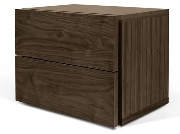 Comodino marrone con 2 cassetti Aurora - TemaHome