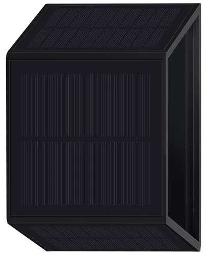 Applique a LED solare WINGS LED/2W/1300 mAh 3,7V 6000K IP54 nero