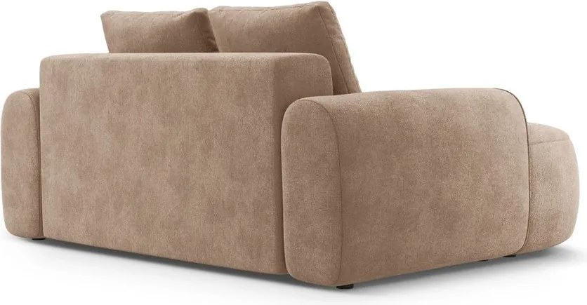 Divano marrone chiaro con rivestimento in velluto 175 cm Linz – Cosmopolitan Design