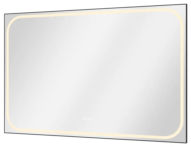 Specchio Remix con illuminazione integrata bagno rettangolare SENSEA L 120 x H 80 x P 3 cm grigio