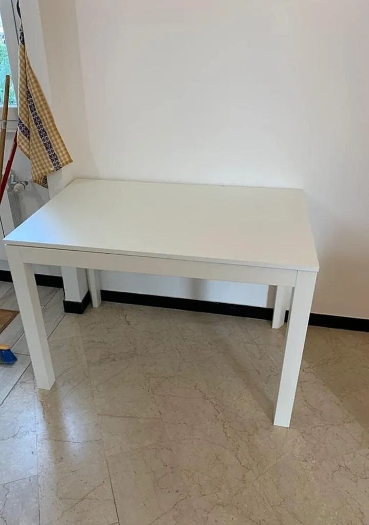 Tavolo da pranzo allungabile bianco  110 x 90