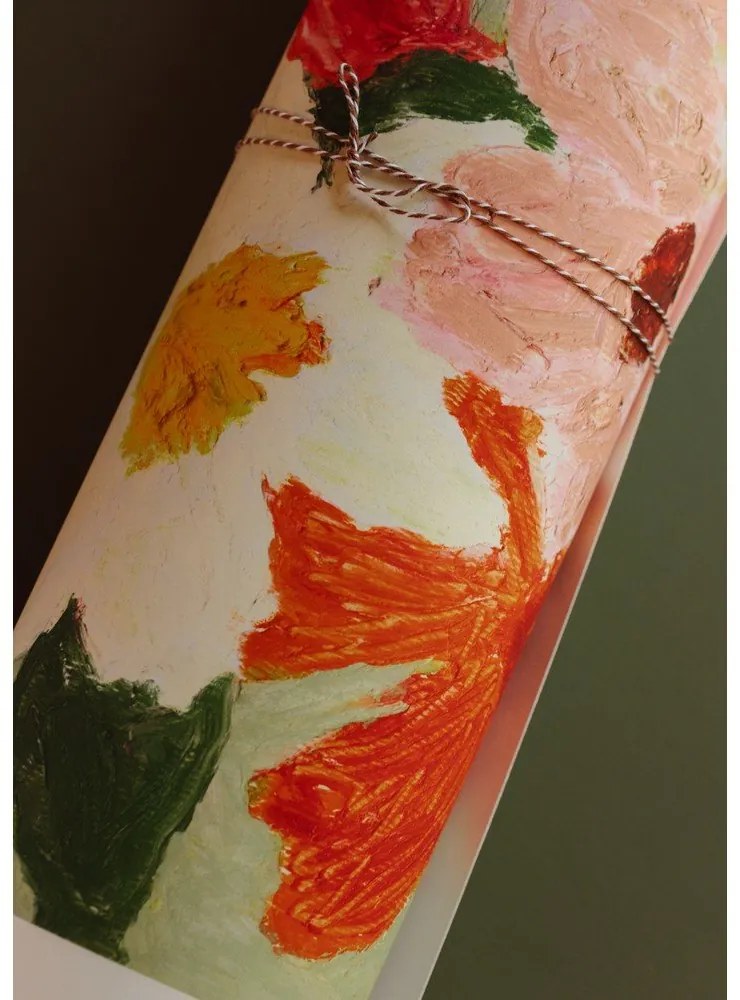 Poster 50x70 cm Flowers on Sage Green – Carla Llanos – The Poster Club