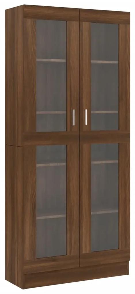 Mobile vetrina rovere marrone 82,5x30,5x185,5 legno multistrato