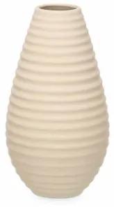 Vaso Beige Ceramica 19 x 33 x 19 cm (4 Unità) Righe