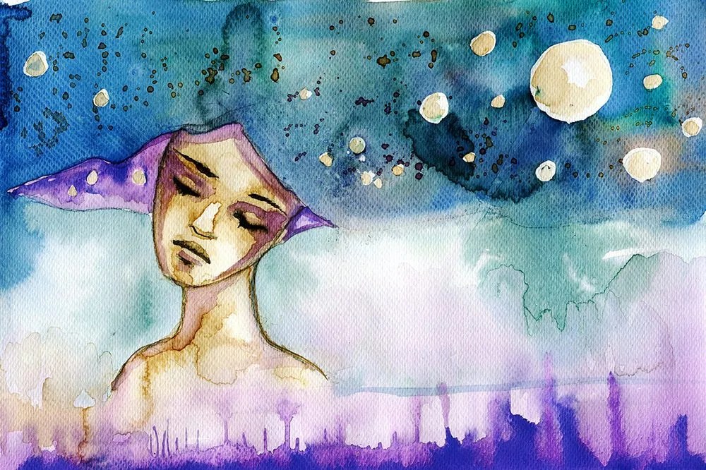 Carta da parati autoadesiva – Fata lunare