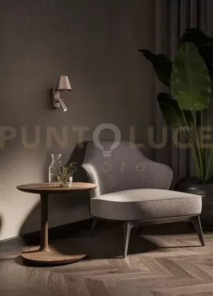 Reverse applique in metallo marrone metallizzato led 6w 3000k cri?9...