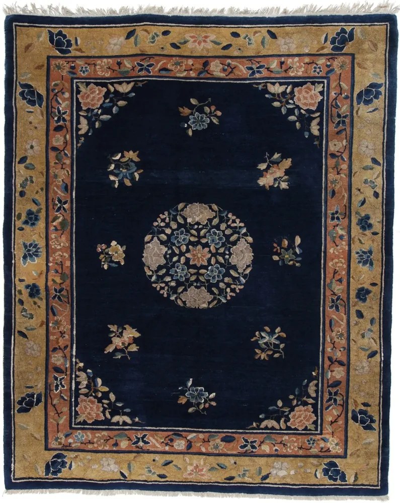 Peking Tappeto 180 x 220 Giallo (Cina) Annodato A Mano