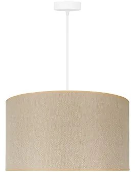Duolla - Lampadario a sospensione con filo ROLLER ECO RECYCLING 1xE27/15W/230V diametro 45 cm color crema