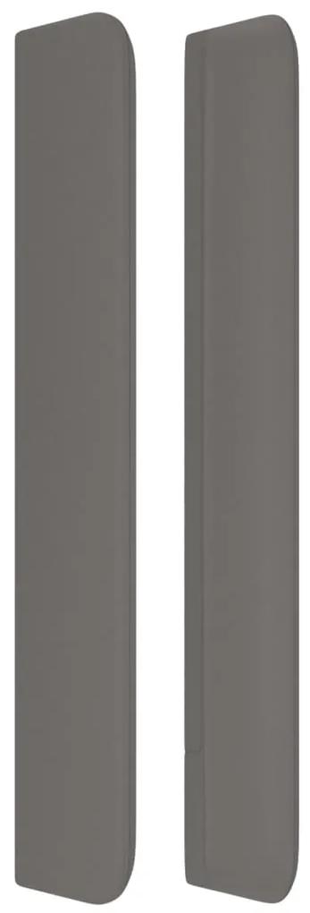 Testiera ad orecchio grigio 103x16x118/128cm in similpelle