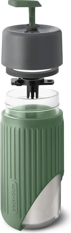 Tazza da viaggio verde in vetro 340 ml – Black + Blum