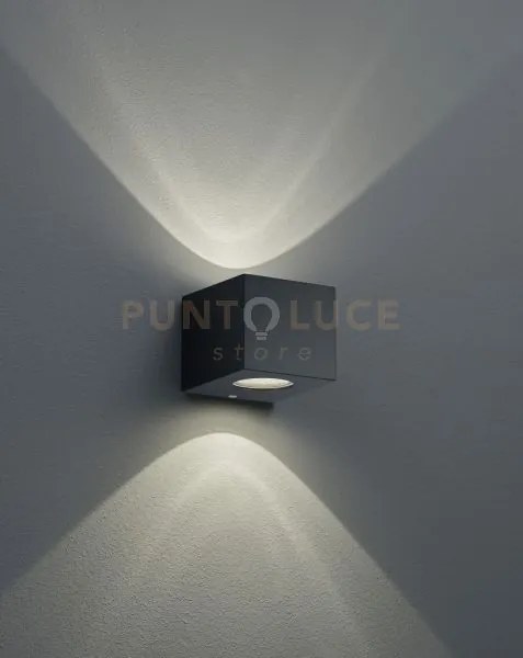 Cordoba applique led da esterno cubo nero con diffusori intercambia...