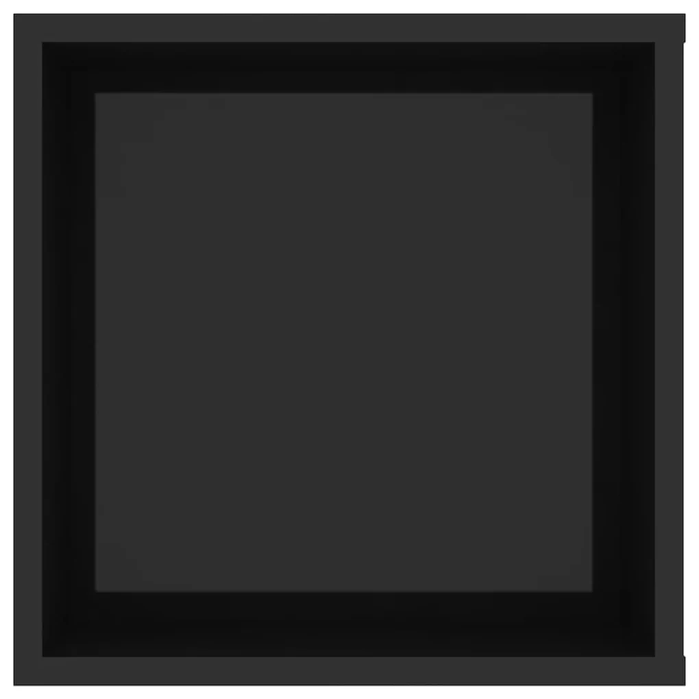 Armadietto tv da parete nero lucido 102x35x35 cm in truciolato