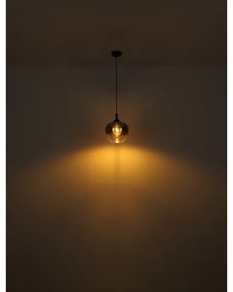 Globo 15548S - Lampada con piedistallo MAXY 1xE27/40W/230V nero/fumé