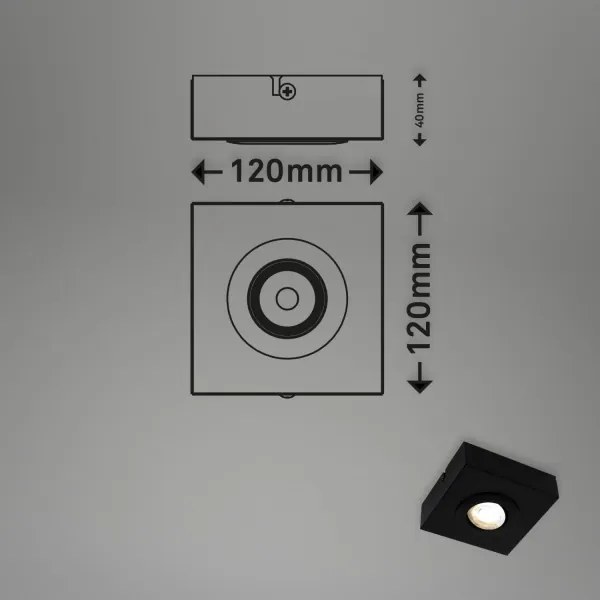 Briloner 3996015 - Faretto LED CTS LED/4W/230V 2700/4000K nero
