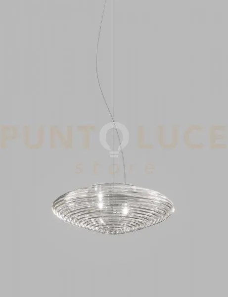 Spirit sospensione 45 cristallo trasparente nickel satinato 2 luci ...