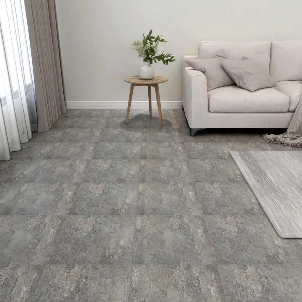 Listoni Per Pavimenti Autoadesivi 55 Pz İn Pvc 5,11 M² Grigi /