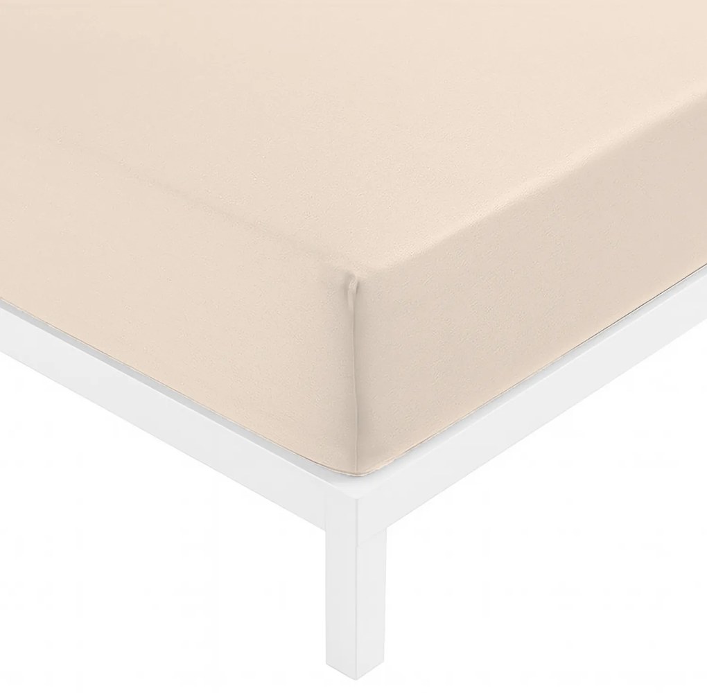 Lenzuolo con angoli matrimoniale king size panna Sugar