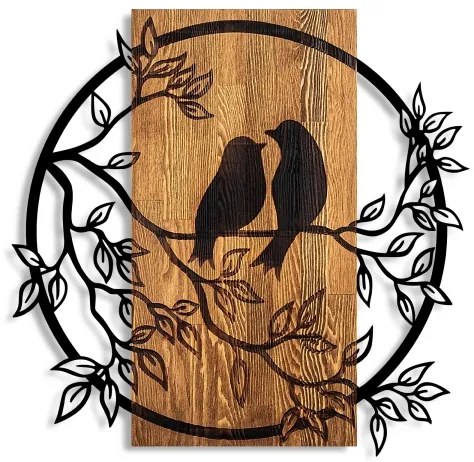 Decorazione da muro 59x57 cm uccelli