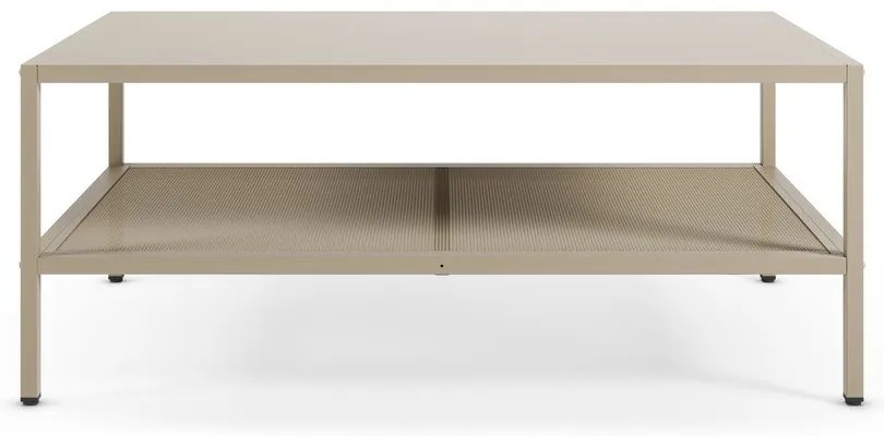 Tavolino da salotto color crema in metallo 60x100 cm Fayna – Marckeric