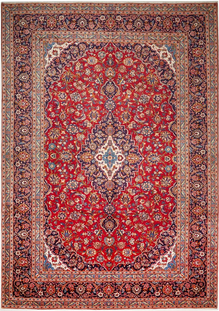 Kashan Tappeto persiano 410x290 Rosso (Iran) Annodato A Mano