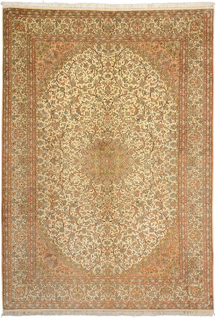 Cashmere Silk Tappeto orientale 250 x 170 Beige (Indian) Annodato A Mano