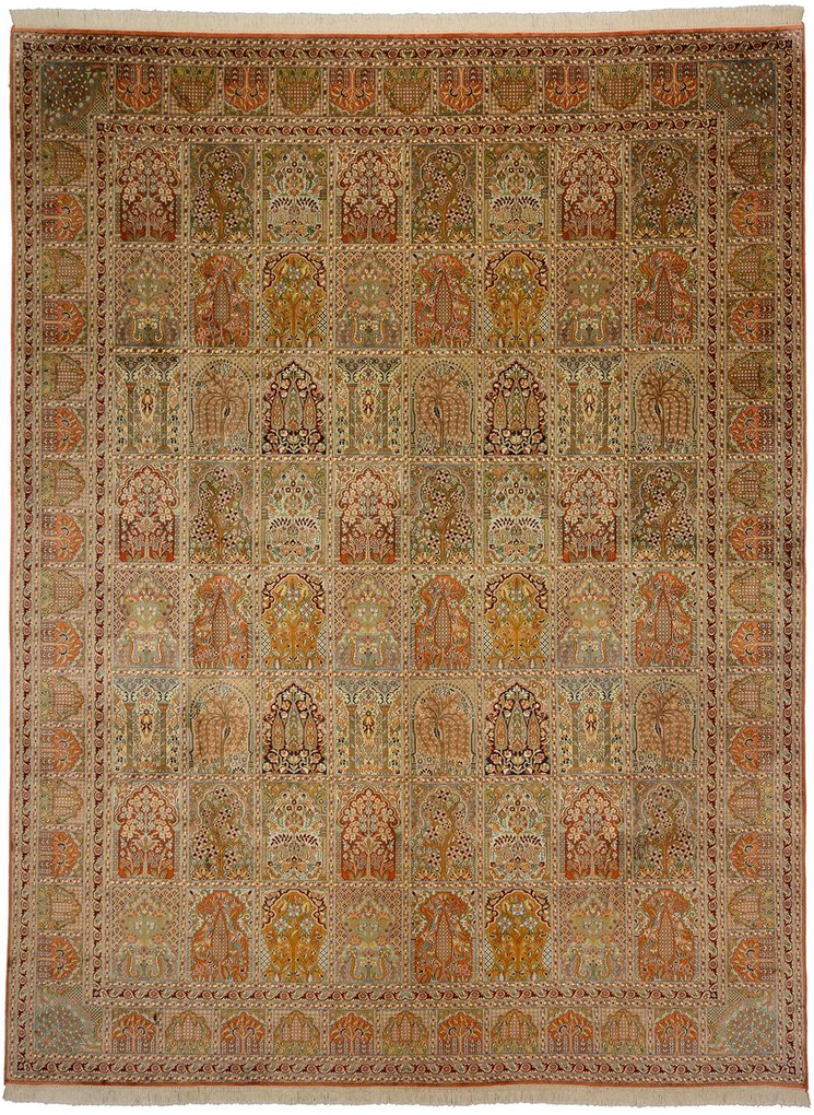 Cashmere Silk Tappeto orientale 270x350 Rosa (Indian) Annodato A Mano