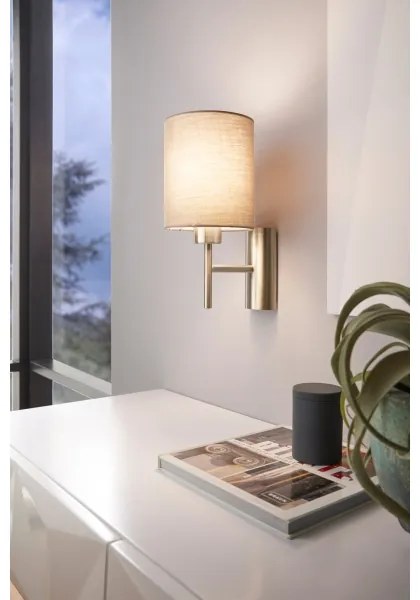 Eglo 94925 - Applique PASTERI 1xE27/60W/230V taupe