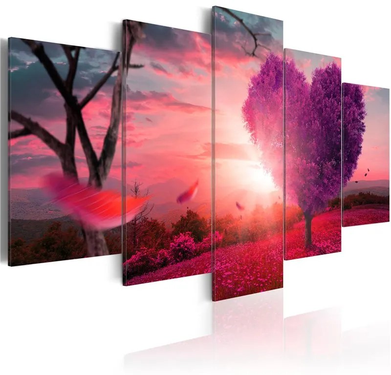 Quadro Valley of Love  Colore Grigio, Dimensioni e Misure 100x50