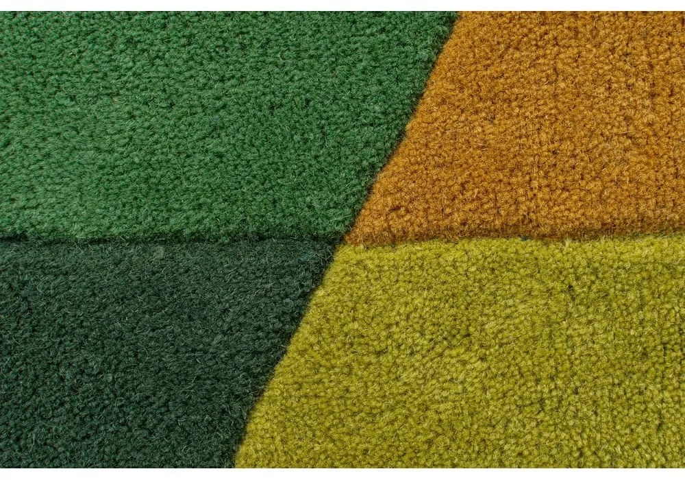 Tappeto in lana giallo/verde 60x230 cm Prism - Flair Rugs