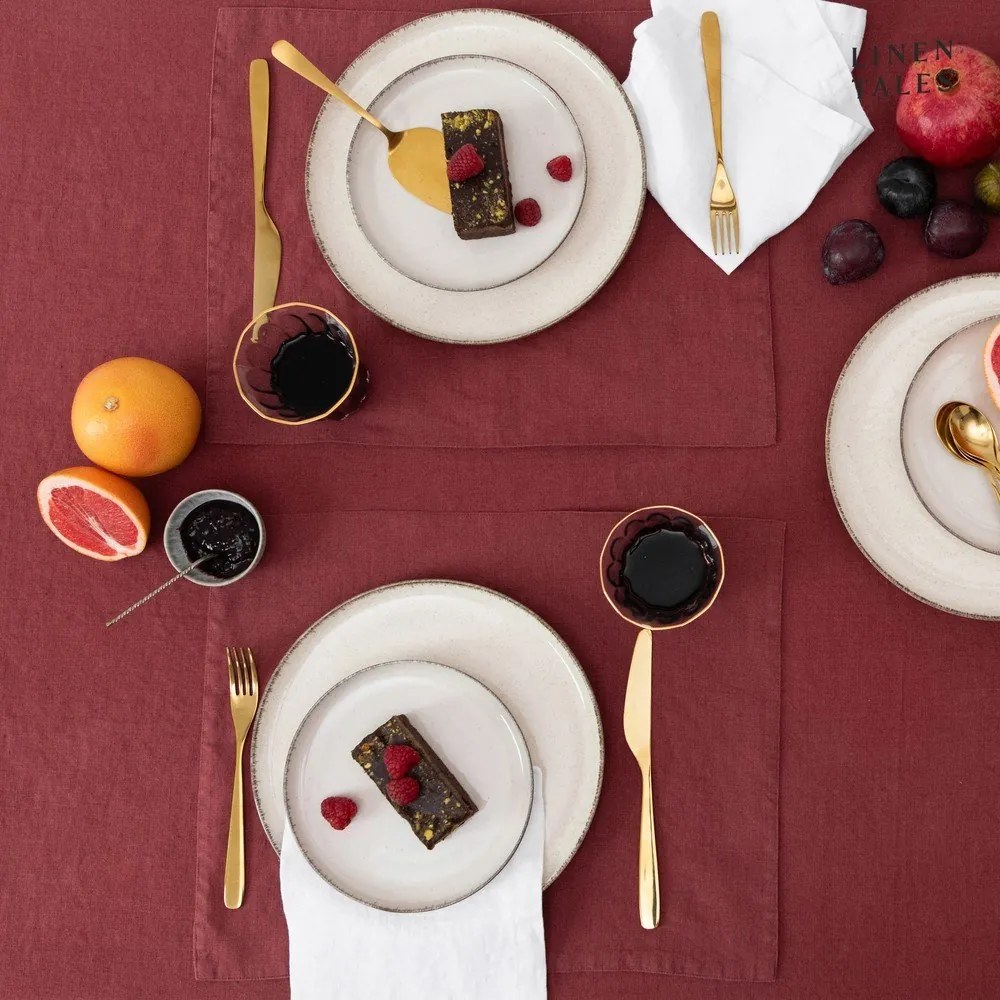 Tovaglia in lino 140x250 cm Marsala – Linen Tales