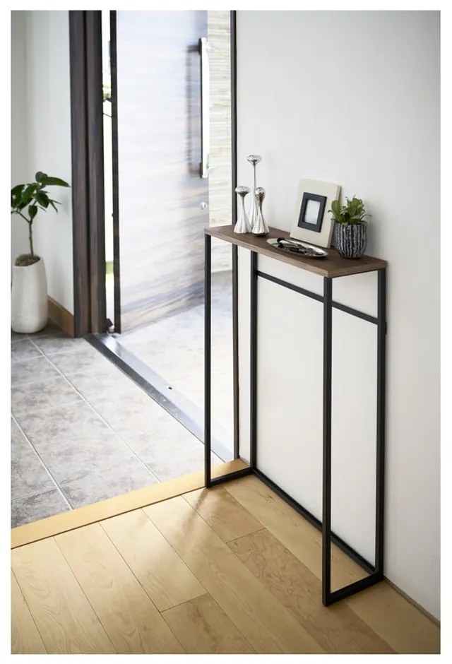 Tavolo consolle nero 18,5x60 cm Tower - YAMAZAKI