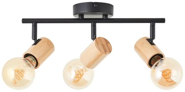 Brilliant - Faretto KERRY 3xE27/40W/230V nero/bambù