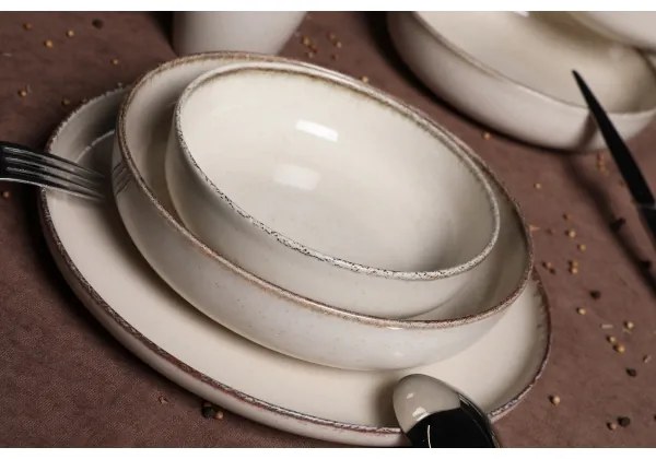 Servizio da tavola 16 pezzi beige/porcellana
