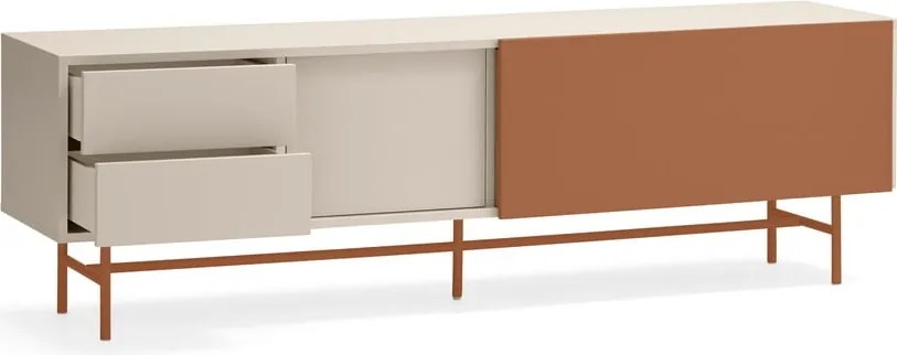 Tavolo TV in mattone/beige 180x56 cm Nube - Teulat