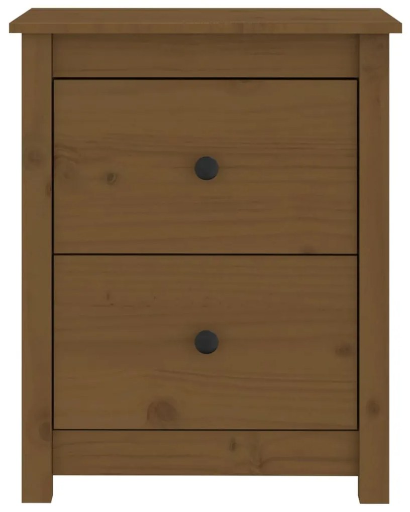 Comodino Miele 50x35x61,5 cm in Legno Massello di Pino