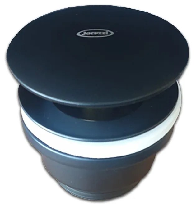 Piletta click clack nero opaco Jacuzzi Rubinetteria universale con o senza troppopieno in ottone G1 1/4" Easy Rapid
