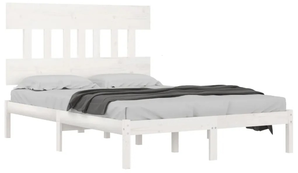 Giroletto bianco in legno massello 120x190 cm small double