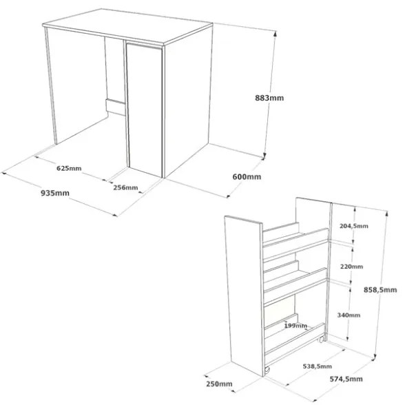 Mobile Coprilavatrice Con Cassetto 94x60x88H Rovere E Bianco Siena