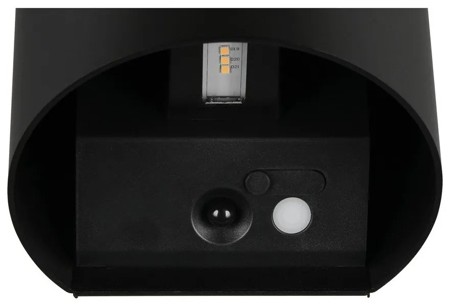 Illuminazione esterna LED con ricarica USB con sensore di movimento da parete (altezza totale 10 cm) Genie – Trio