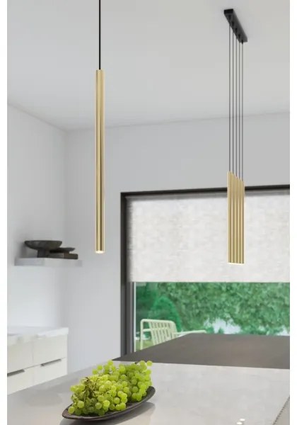 Sollux SL.1196 - Lampadario a sospensione con filo PASTELO 3xG9/8W/230V oro