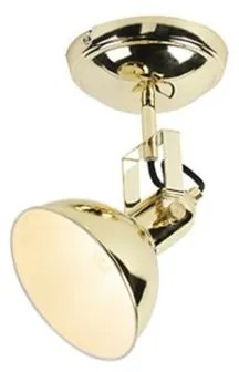 Faretto rotondo industriale oro 1 luce - Tommy