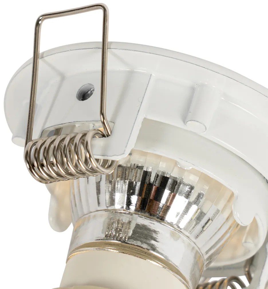 Set di 6 faretti incasso bianchi GU10 35mm - Edu