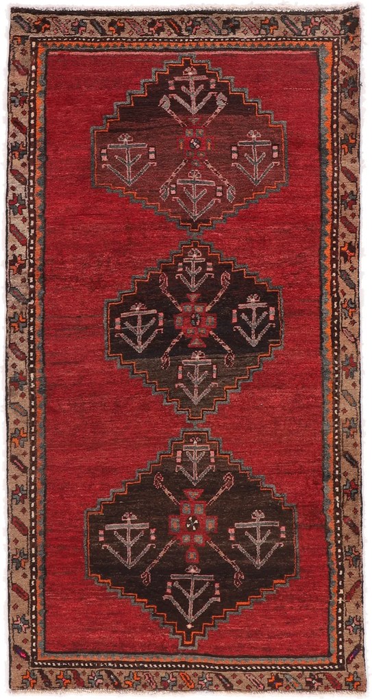 Hamedan Tappeto 100 x 190 (Iran) Annodato A Mano