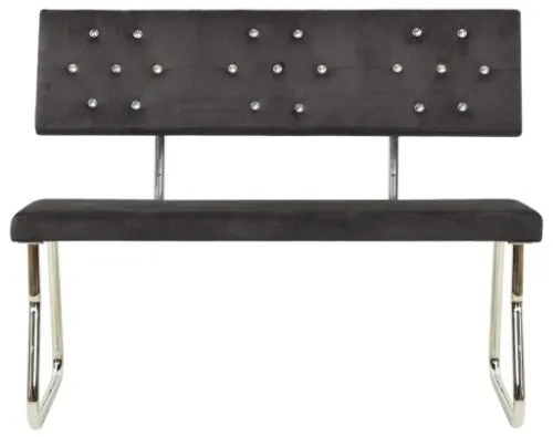 Panca 110 cm in Velluto Grigio Scuro
