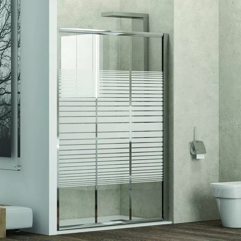 Porta doccia 105cm vetro serigrafato altezza 180cm KP3000 - KAMALU