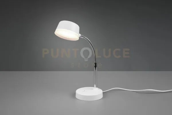 Kiko lampada da studio bianca flessibile h. 41cm a led 4,5w 500lm, ...