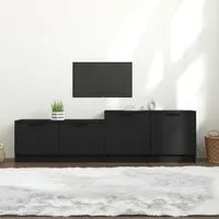 Mobile Porta TV Nero 158,5x36x45 cm in Legno Multistrato 811485