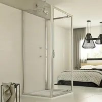 Box Doccia 3 lati 90x70x90 AP. 70 CM H198 trasparente mod. Cristal TRIO 1 Anta